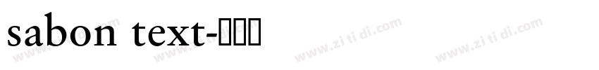 sabon text字体转换